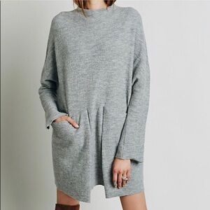 Free People Zoe Swit Wool Sweater Dress with Front Pockets